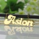 Personalised 18ct Gold Plated BANANA Font Style Name Necklace