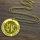 Follow Your Dreams Disc Monogram Necklace 18ct Gold Plated