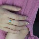Birthstone Infinity Promise Ring With Name 18ct Gold Plated