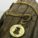 Circle Necklace Engraved Children Name Charms 18ct Gold Plated Silver925