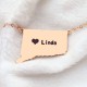 Connecticut Connecticut State Shaped Necklaces With Heart  Name Rose Gold