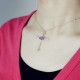 Custom 18ct Rose Gold Plated Cross Monogram Necklace