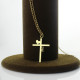 Personalised 18ct Gold Plated Silver Cross Name Necklace with Heart