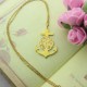 18ct Gold Plated Anchor Monogram Initial Necklace