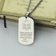 Man's Dog Tag Eagle Name Necklace