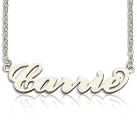 Personalised Carrie Name Necklace Sterling Silver