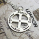 Family Circle Cross Name Necklace Silver