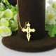 Gold Plated 925 Silver Conical Shape Cross Name Necklace