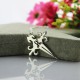 Silver St James Cross Name Necklace