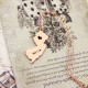 Custom New Jersey State Shaped Necklaces With Heart  Name Rose Gold