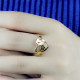 Personalised Heart in Heart Double Initial Ring 18ct Gold Plated