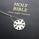 Customised Cross Necklace with Name Silver