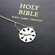 Customised Cross Necklace with Name Silver