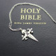 Silver St James Cross Name Necklace