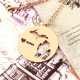 Custom Michigan Disc State Necklaces With Heart  Name Rose Gold