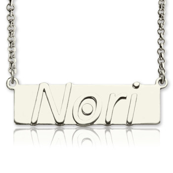 Personalised Nameplate Bar Necklace Sterling Silver