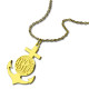 18ct Gold Plated Anchor Monogram Initial Necklace