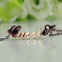 Rose Gold Plated Silver 925 Carrie Style Name Bracelet