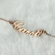 Rose Gold Plated Silver 925 Carrie Style Name Bracelet