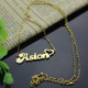 Custom Name Necklace in18ct Gold Plated with Heart