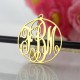 18ct Gold Plated Circle Initial Monogram Necklace