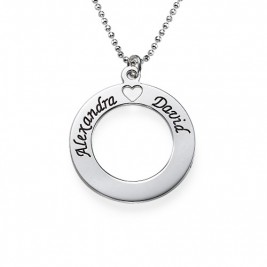Sterling Silver Couples Love Necklace	