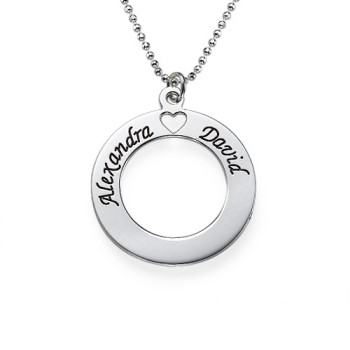 Sterling Silver Couples Love Necklace	