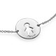 Cut Out Mum Bracelet/Anklet in Sterling Silver	