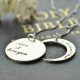 Personalised I Love You to the Moon and Back Love Necklace Sterling Silver