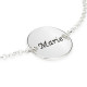 Engraved Disc Bracelet/Anklet In Sterling Silver