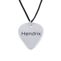 Engraved Guitar Pick Necklace	