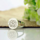 Sterling Silver Circle Monogram Signet Ring