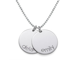 Engraved Kids Disc Necklace	