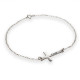 Engraved Side Cross Bracelet/Anklet