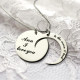 Personalised I Love You to the Moon and Back Love Necklace Sterling Silver