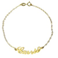 Personalised 18ct Gold Plated Carrie Name Bracelet