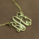 Personalised Initial Monogram Necklace With Heart 18ct Gold Plated