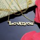 Gold Plated I Love You Name Necklace