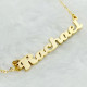 Personalised 18ct Gold Plated Silver Puff Font Name Necklace