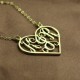 Cut Out Heart Monogram Necklace 18ct Gold Plated