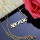 Gold Plated Capital Name Necklace Personalised