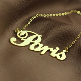 18ct Gold Plating Name Necklace "Paris"