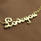 Personalised Cursive Name Necklace 18ct Gold Plated