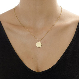 18k Gold Plated Initial Charm Necklace	