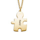 18CT Gold Plated Personalised Couple's Puzzle Necklace	