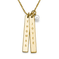 18CT Gold Plating Customised Name Tag Necklace	