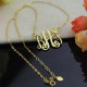 Personalised Initial Monogram Necklace With Heart 18ct Gold Plated