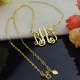 Personalised Initial Monogram Necklace With Heart 18ct Gold Plated