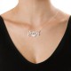 Silver Middle Heart Name Necklace	