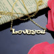 Cute Cartoon Ravie Font 18ct Gold Plated Name Necklace